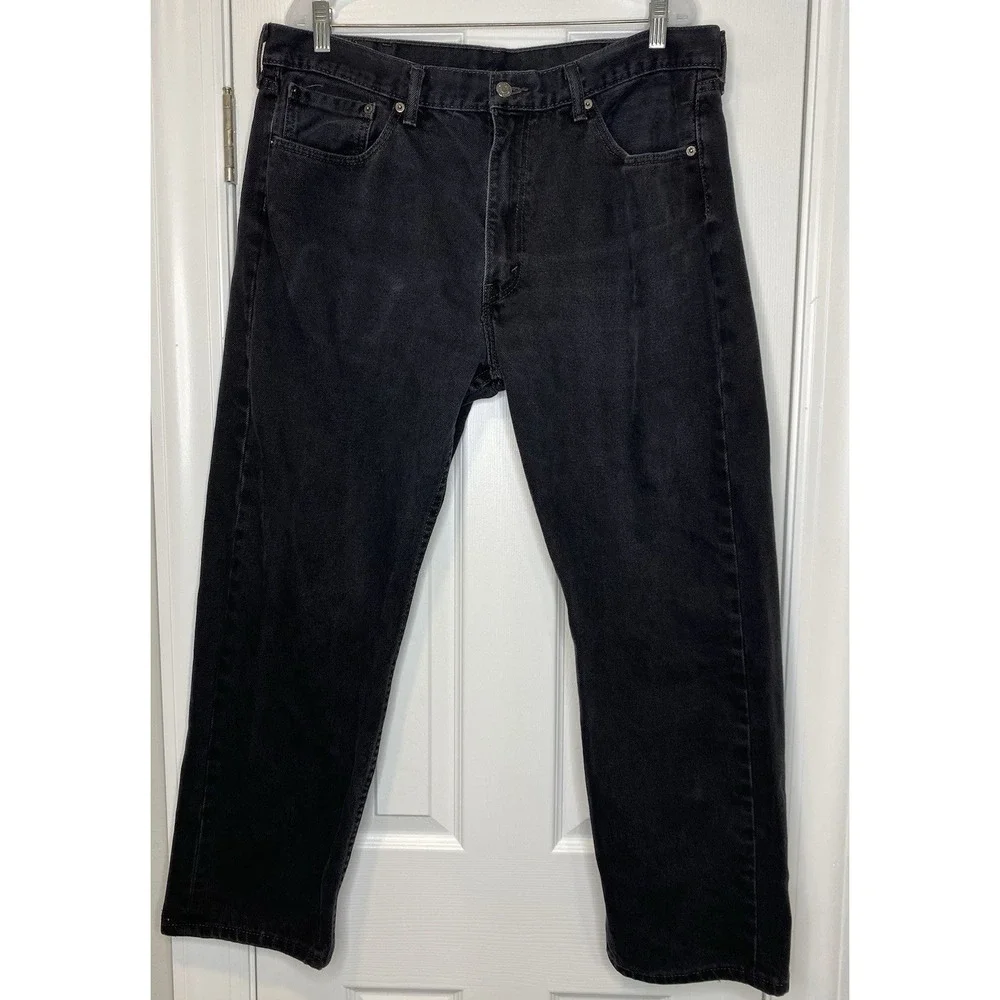Levis‎ Men's 505 Dark Denim Jeans Black Size 40 30 Fit 38 X 28